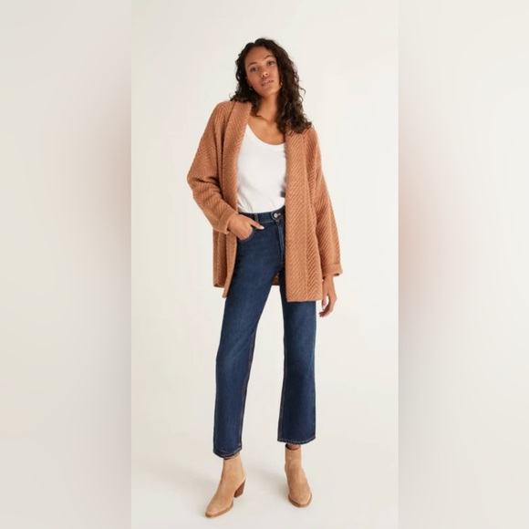 Z Supply Cozy Brown Knit Cardigan - Picture 2 of 6